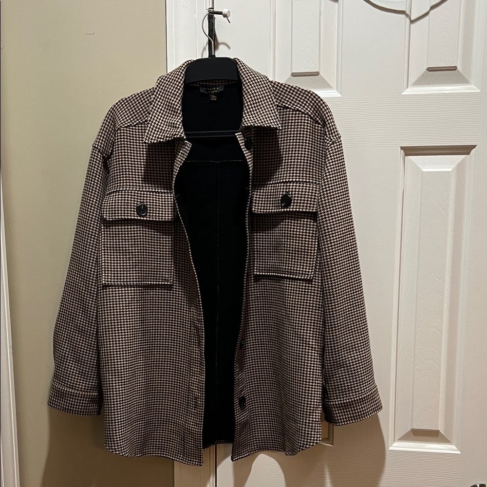 Current Air Black and White Houndstooth Jacket